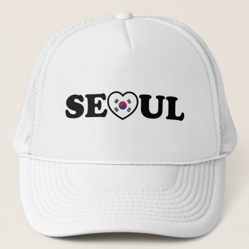 Seoul Love Heart Taegeukgi Flag Trucker Hat
