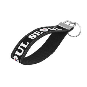 Seoul Love Heart Taegeukgi Flag Wrist Keychain