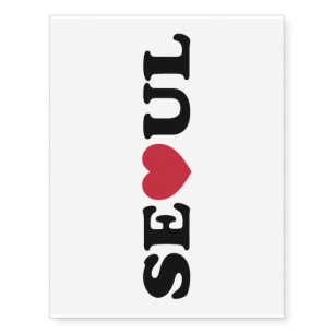 Seoul Love Heart Temporary Tattoos