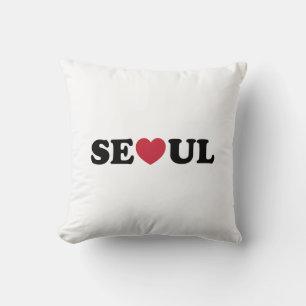 Seoul Love Heart Throw Pillow