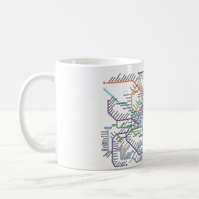 Seoul Metro Map Mug (Left)
