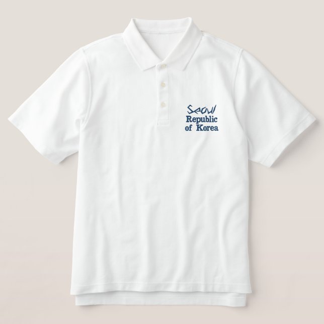 Seoul Republic of Korea Polo Shirt (Design Front)