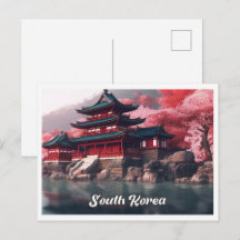 Seoul South Korea Art Vintage Travel Illustration