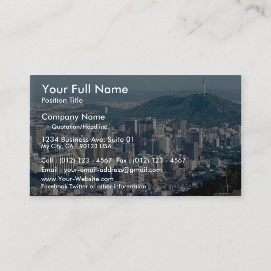 Seoul, South Korea Business Card