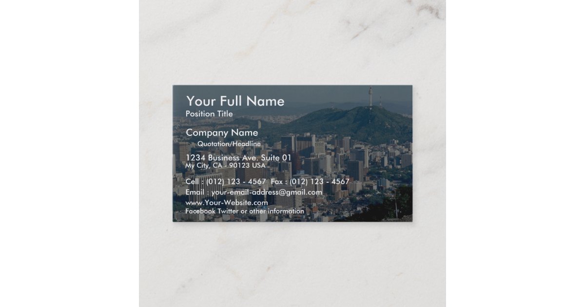 Seoul, South Korea Business Card