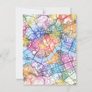 Seoul South Korea City Map Postcard