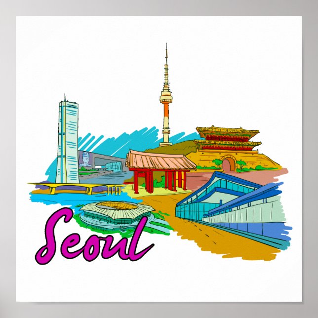 Seoul - South Korea.png Poster (Front)