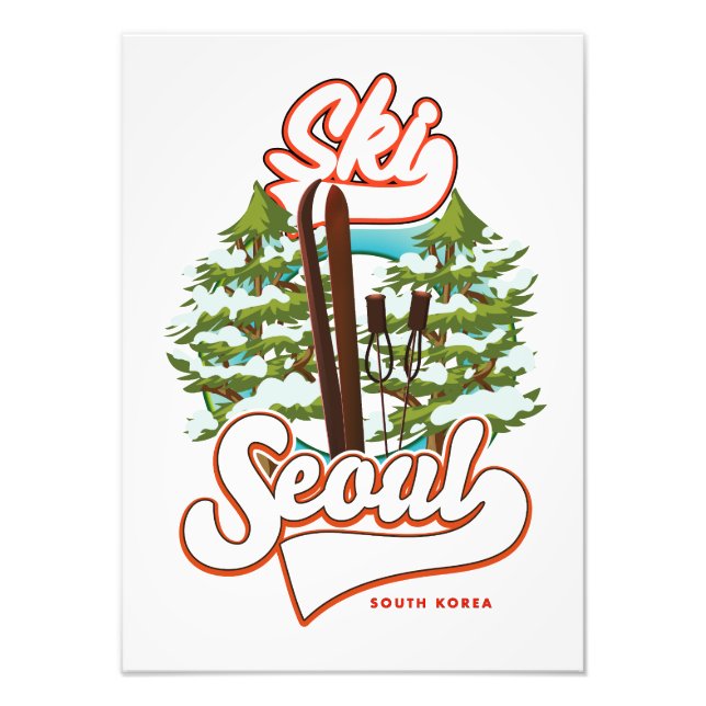 Seoul South Korea Ski logo Photo Print (Front)