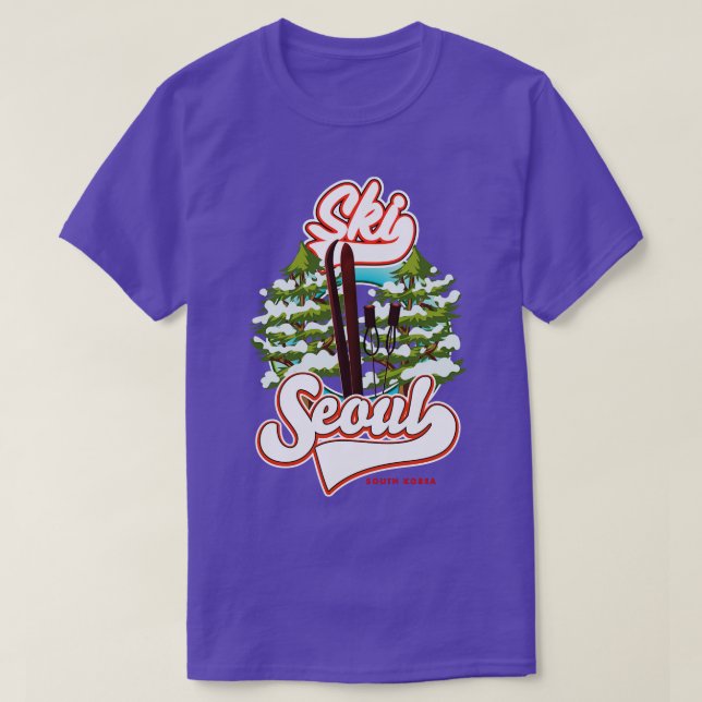 Seoul South Korea Ski logo T-Shirt (Design Front)