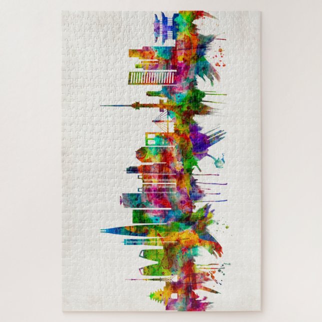 Seoul South Korea Skyline Jigsaw Puzzle (Vertical)