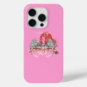 Seoul South Korea Travel Art iPhone 15 Pro Case