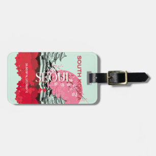 Seoul South Korea Travel Art Luggage Tag