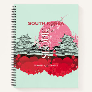 Seoul South Korea Travel Art Notebook