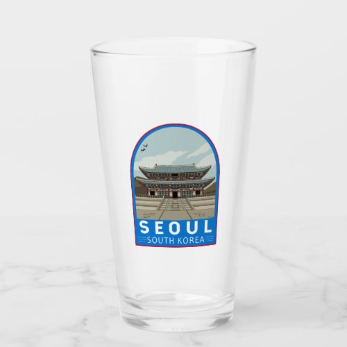 Seoul South Korea Travel Art Vintage Glass