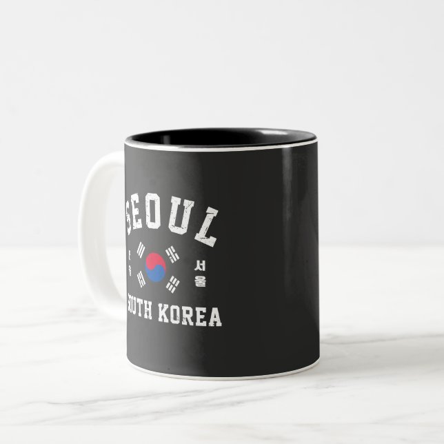 Seoul South Korea  Two-Tone Coffee Mug (Front Left)