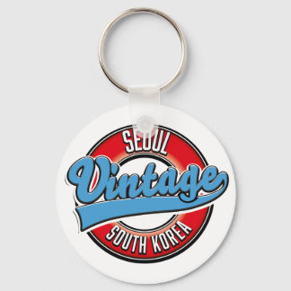 Seoul South Korea vintage logo Keychain