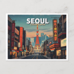 SEOUL SOUTH KOREA VINTAGE POSTCARD
