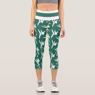 Seoul Spirit Sports Leggings White on Green