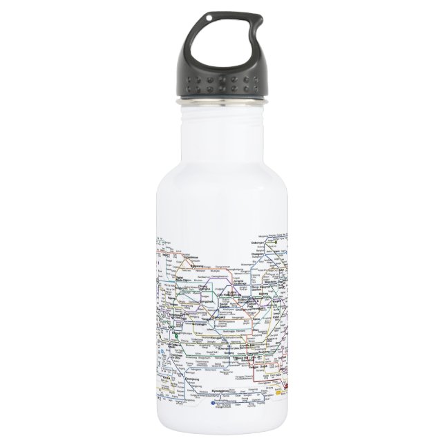 Seoul Subway Map Water Bottle (Front)