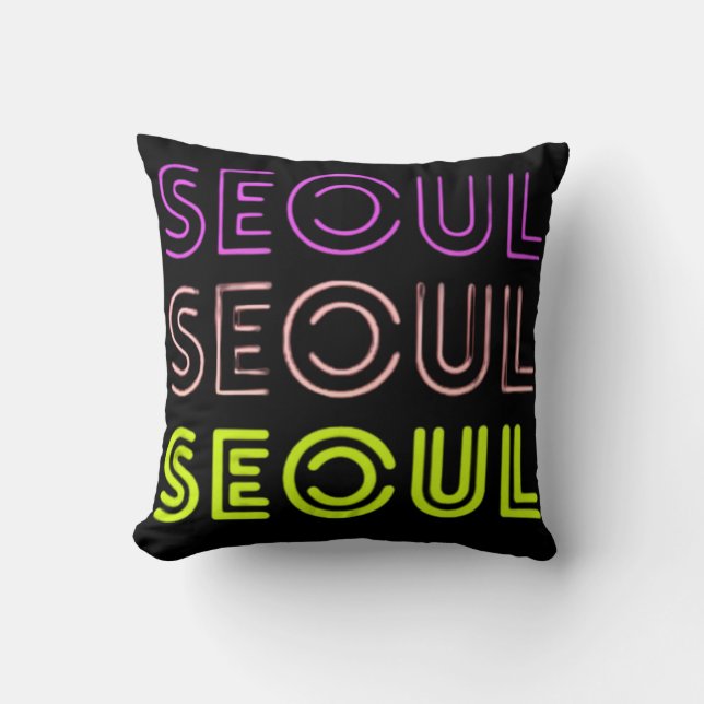 Seoul Throw Pillow (Front)