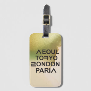 SEOUL TOKYO LONDON PARIS LUGGAGE TAG
