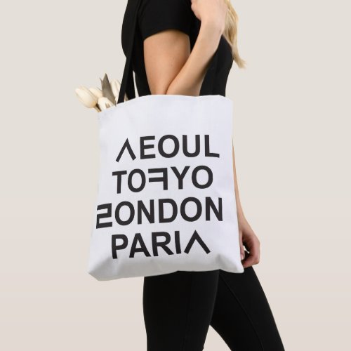 SEOUL TOKYO LONDON PARIS TOTE BAG