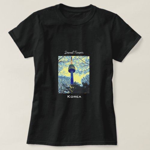 Seoul Tower Korea travel photography T_Shirt