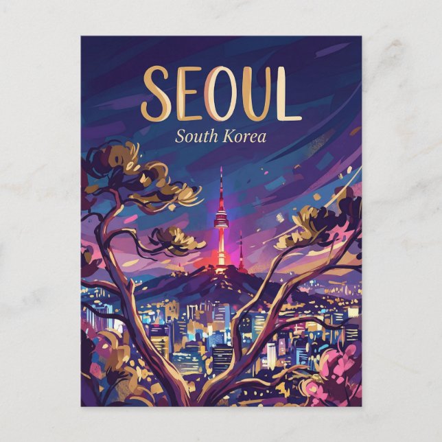 Seoul Tower South Korea Postcard (Front)
