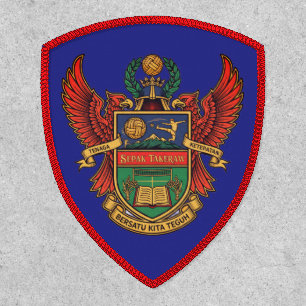 Sepak Takraw - heraldry style logo Patch