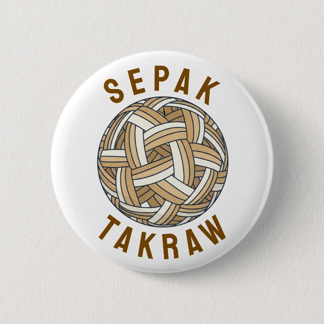 Sepak Takraw Woven Ball Button (Front)
