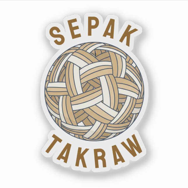 Sepak Takraw Woven Ball Sticker (Front)