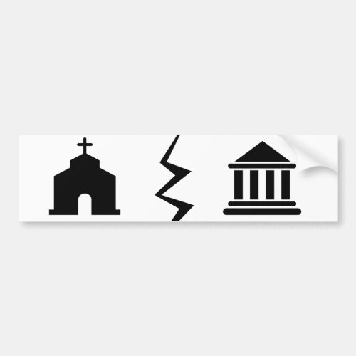Separate Church and State Bumper Sticker