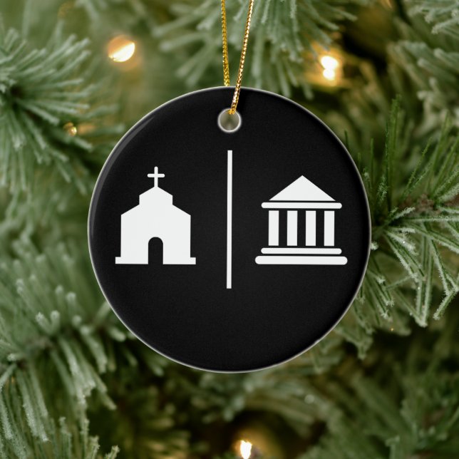 Separate Church and State Ceramic Ornament (Tree)