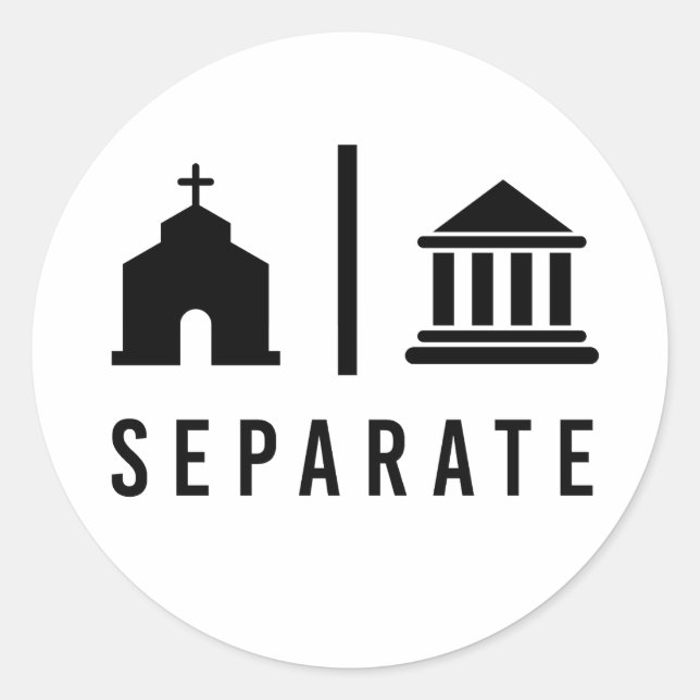 Separate Church and State Classic Round Sticker (Front)