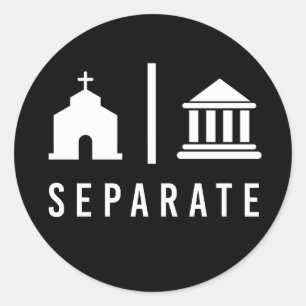 Separate Church and State Classic Round Sticker
