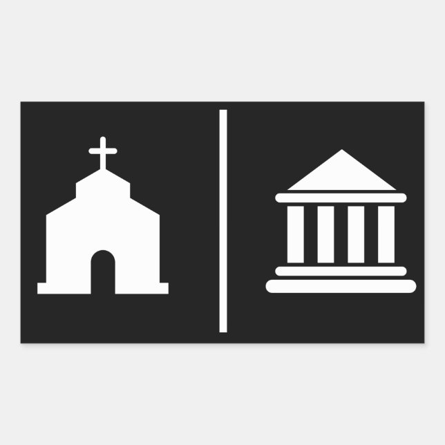 Separate Church and State Rectangular Sticker (Front)