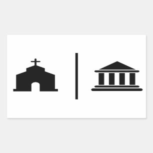 Separate Church and State Rectangular Sticker