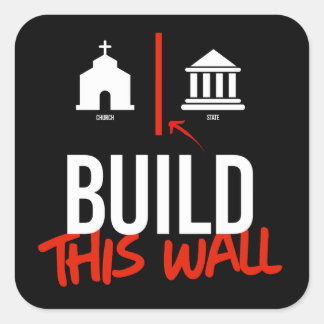 Separate Church and State Square Sticker