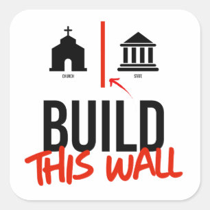 Separate Church and State Square Sticker