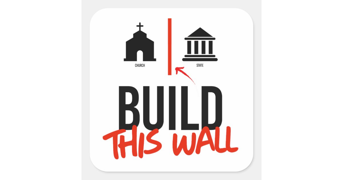 Separate Church and State Square Sticker | Zazzle
