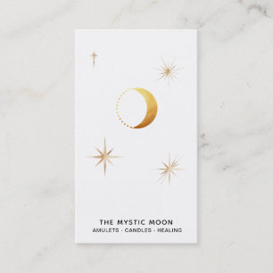 *~* Separate Gold Lunar Stars Mystic Moon Luna Business Card