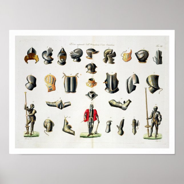 Separate Pieces of a Knight's Armour, plate 15 fro Poster (Front)