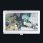 Separation Business Card Case<br><div class="desc">Separation I by Tim OToole. Features dark and neutral colors to create an abstract shape. Uses geometric shapes and paint drip-like lines.</div>