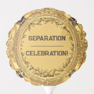 Separation Celebration Gold Peach Fancy Balloon