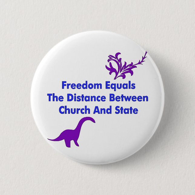 Separation of Church and State Pinback Button (Front)