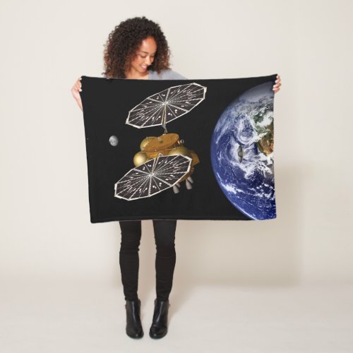 Separation Of Entry Vehicle On A Mars Mission Fleece Blanket