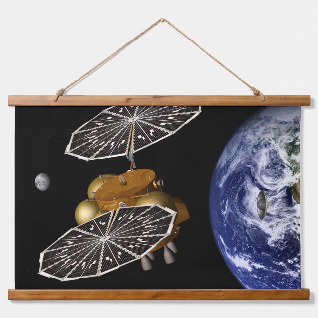 Separation Of Entry Vehicle On A Mars Mission. Hanging Tapestry (Front)