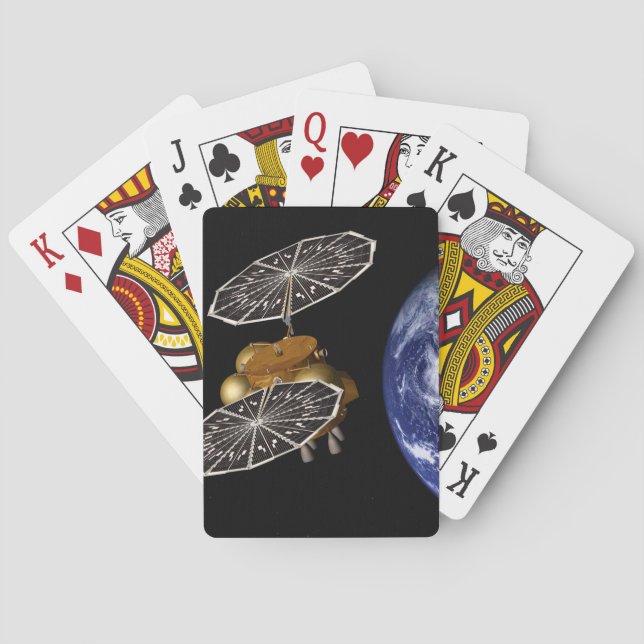 Separation Of Entry Vehicle On A Mars Mission. Poker Cards (Back)