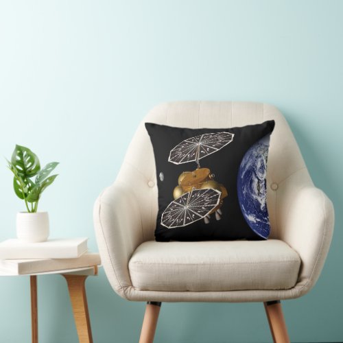 Separation Of Entry Vehicle On A Mars Mission Throw Pillow