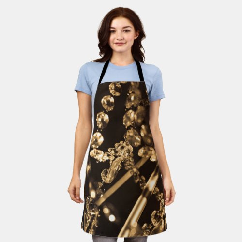 Sepia Abstract Crystal Chandelier Apron